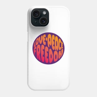 Love Peace Freedom hippy design Phone Case