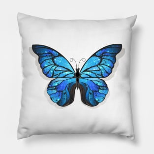 Blue Butterfly Morpho ( Blue Butterflies ) Pillow