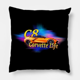 C8 Corvette Life Pillow