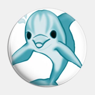 Cute Dolphin Drawing Pin