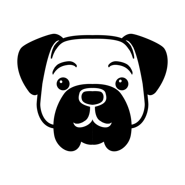 Dog Black and White Minimalist Pictogram by Tobe_Fonseca