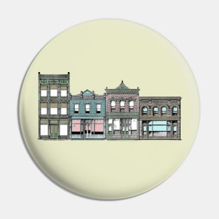 Painted Lady Townscape Pin
