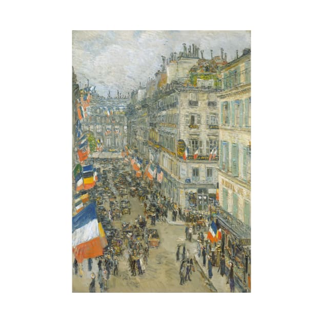 July Fourteenth, Rue Daunou by Childe Hassam by Classic Art Stall