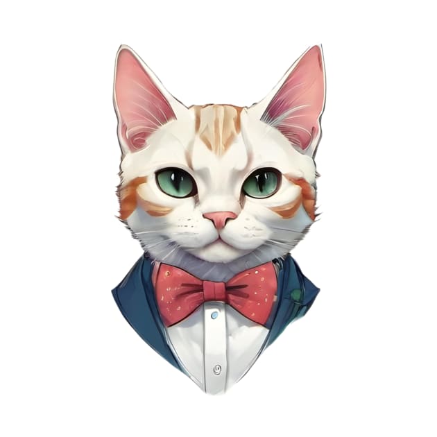 Fancy Cat with Bowtie no.6 by Donperion