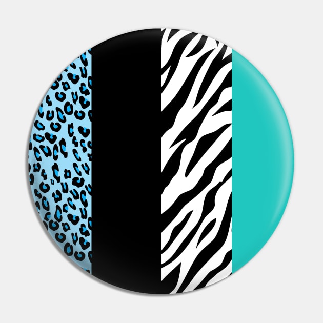 Leopard Print, Zebra Print, Animal Print, Blue Pin by Jelena Dunčević