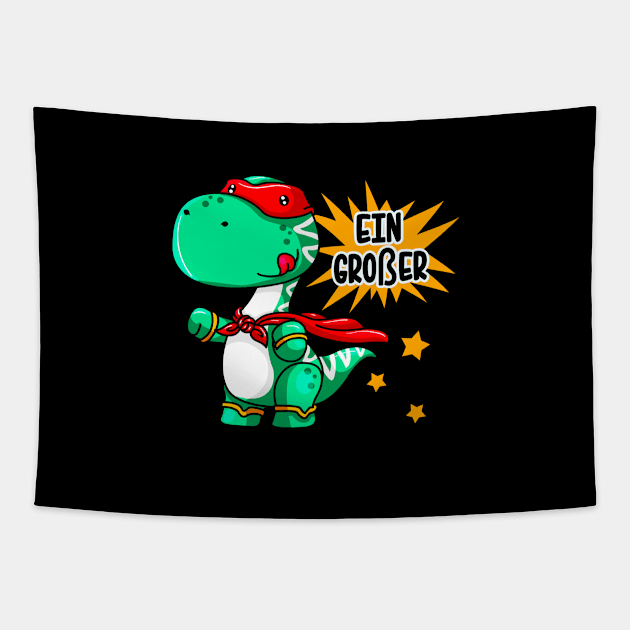 Kinder Dino Ich werde großer Bruder Jungen Tapestry by Foxxy Merch