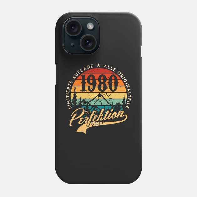 40th birthday gifts 1980 gift 40 years old Phone Case by Cheesybee