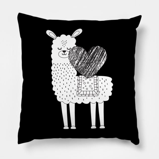 All You Need is Love and Llamas Pillow by Unique Treats Designs