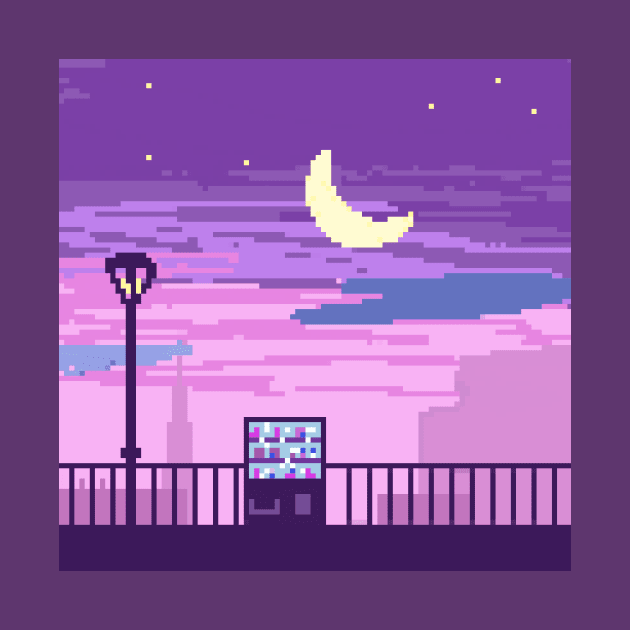 Pixel art sunset by unidoodlez