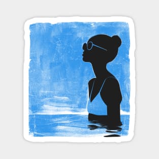 lazy summer blues Magnet