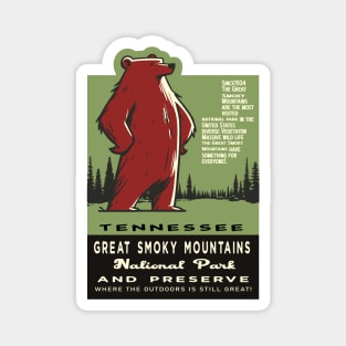 Great Smoky Mountains National Park FUNNY Bear. Magnet