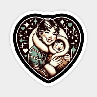 Vintage Motherhood Love Heart Symbol of Maternal Affection Magnet