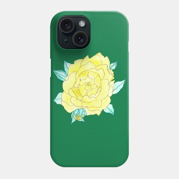 Neutral Rose Watercolor Phone Case by okhismakingart_