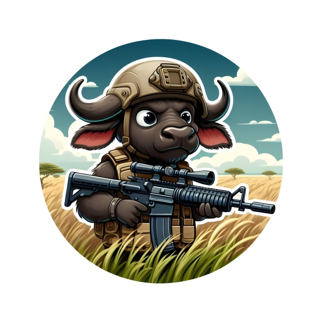 African Buffalo Tactical by Rawlifegraphic