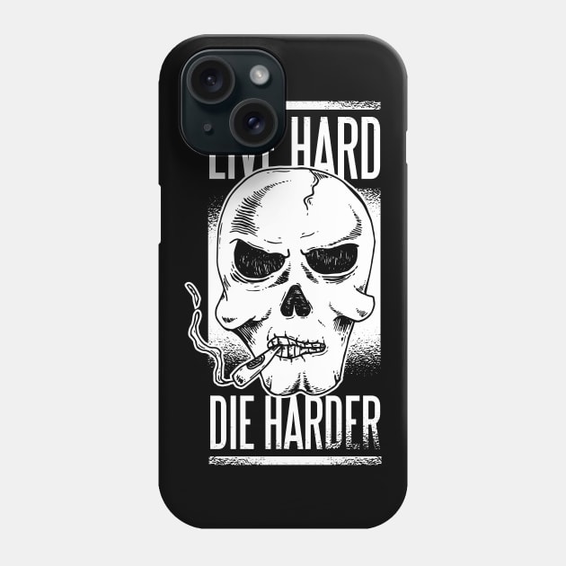 Smoking Skull Phone Case by madeinchorley