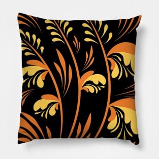 Folk floral print . Abstract flowers art , poster. Pillow