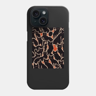 Black Cats for Cat lovers. Perfect gift for National Black Cat Day, model 11 Phone Case