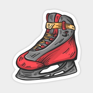 Ice Skate Illustration Magnet