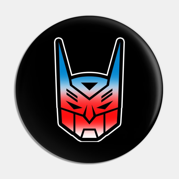 Superhero Vigilante Hero Robot Logo Parody Pin by BoggsNicolas