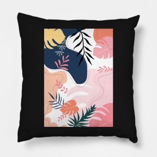 Abstract tropical vector design Pillow