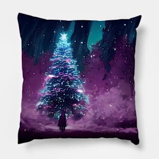 Winter Holiday Chrismas tree Landscap gift designs Series 08 Pillow