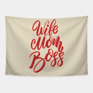 Wife Mom Boss Mothers day gift Tapestry