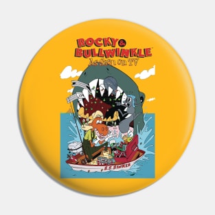 Rocky and bullwinkle Vintage Pin