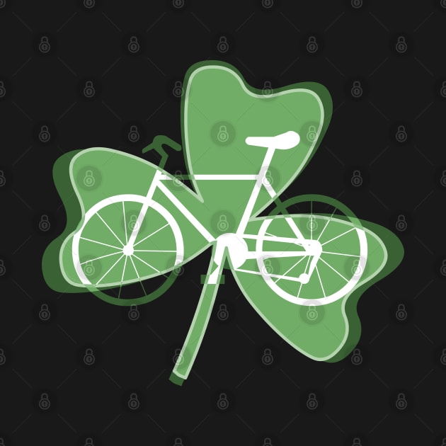 Shamrock White Bicycle by Barthol Graphics