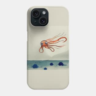 Squid Shooting Ink Phone Case