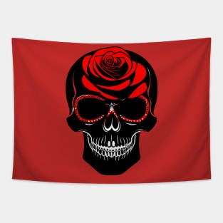 The Skull and the Rose - A Timeless Tale of Mortality and Love Tapestry