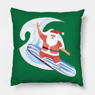 Surfing Santa Pillow