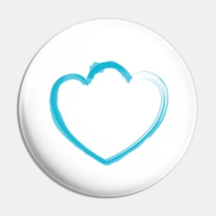 Mutant Heart Pale Blue Pin