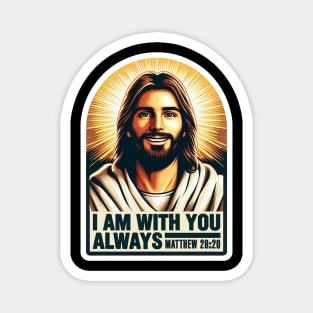 Matthew 28:20 I Am With You Always Jesus Christ Magnet