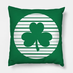 Shamrock Silhouette - White - St. Patricks Day Pillow