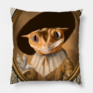 Renaissance Reptile - Duke Rubin Crestado (A Crested Gecko) Pillow