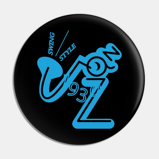 Jazz saxophone player 1930s swing style (blue) Pin by aceofspace