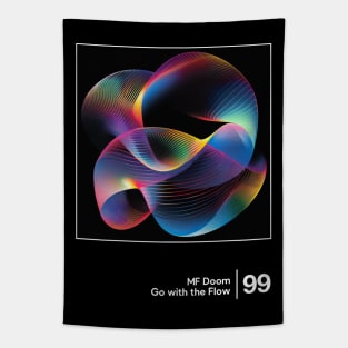 Go With the Flow - Minimalist Style Graphic Design Tapestry