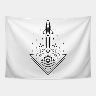 Smoky Rocket (Black) Tapestry