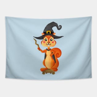 Cute Wizard Squirrel Tapestry