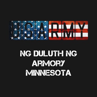 NG Duluth NG Armory Minnesota US Flag Army T-Shirt