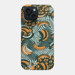 Yellow and Green Palms and Bananas Phone Case