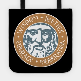 wisdom, justice, courage, moderation Tote