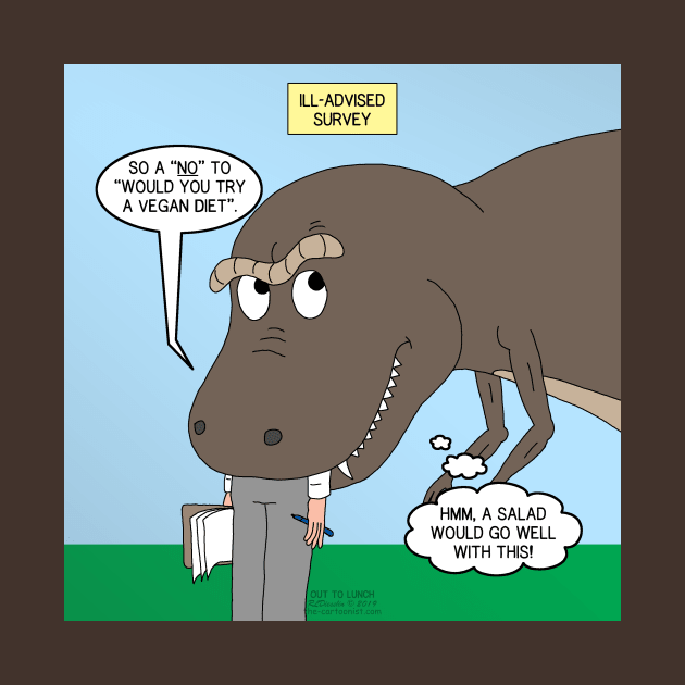 T-Rex and the Vegan Survey by OutToLunch