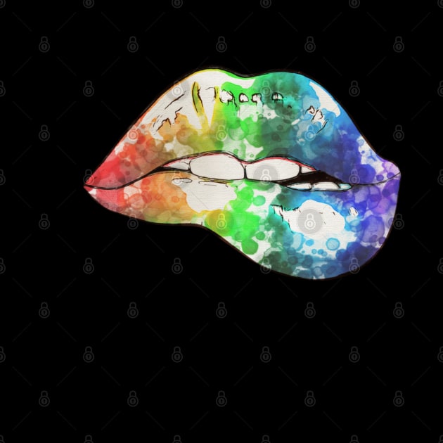 Rainbow Lips 1 by Collagedream