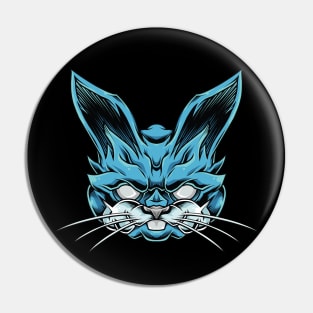 blue rabbit head Pin