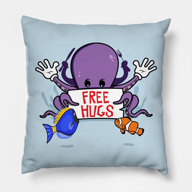 FREE HUGS Pillow by stenio