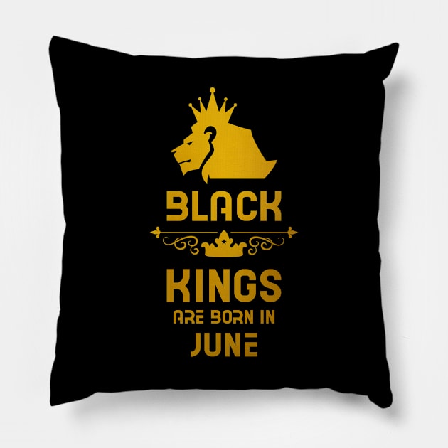 black kings are born in June Pillow by 7D Tshirts