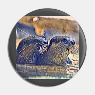 Asian Small-Clawed Otter Pin