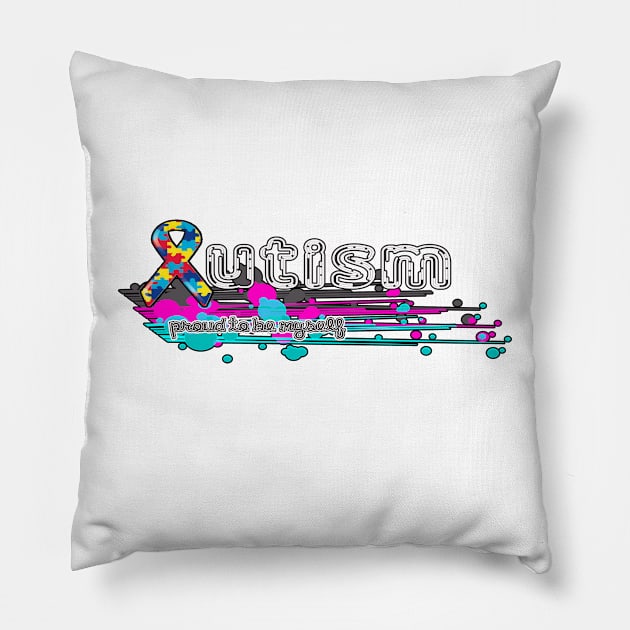 autism proud to be myself design Pillow by UpapzTeeStore