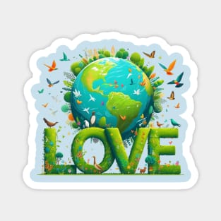 Love World Earth Day 2024 Everyday Magnet